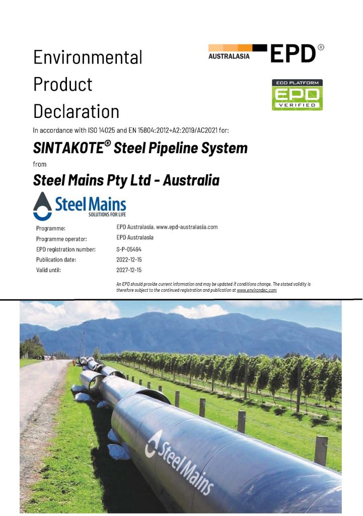 Innovation in Sustainability: Steel Mains publishes first EPD