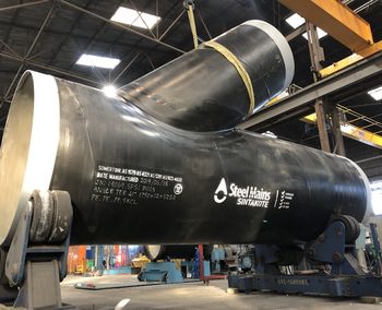 Sintakote coated steel pipe