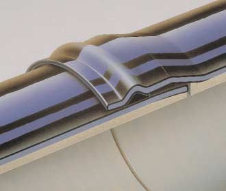 Sintakote coated steel fitting joint detail